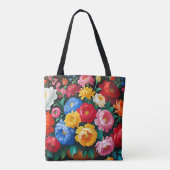 鮮やかなバラの花 トートバッグ (裏面)