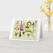 鮮やかなバラ、ワシリー・カンディンスキー カード (黄色い花)