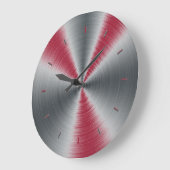 鮮やかなバーガンディーが一色に飛び散る ラージ壁時計 (傾斜)