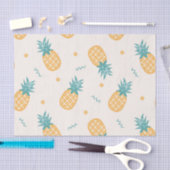 鮮やかなパイナップルの柄のデコパージュ 薄葉紙 (クラフト)
