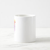 鮮やかなパステルクラゲの海の風景 コーヒーマグカップ (中央)