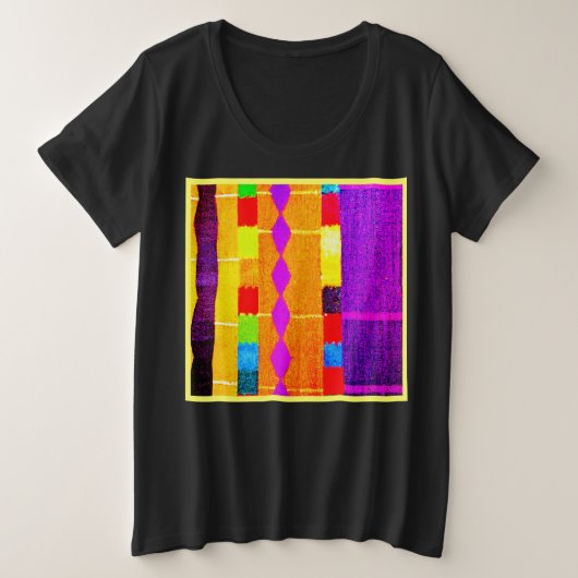鮮やかなパレットハーモニー プラスサイズTシャツ (デザイン正面)