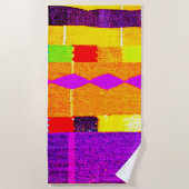 鮮やかなパレット調和 ビーチタオル (正面)