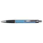 鮮やかなパーソナライズされた青のマーリーアート ボールペン (裏面)