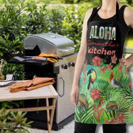 鮮やかなパーソナライズド ALOHA ネーム キッチンエプロン エプロン