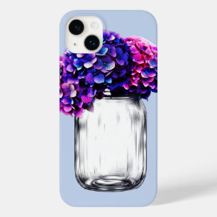 鮮やかなパープルブルーピンクの紫陽花の花 Case-Mate iPhone 14 PLUSケース