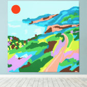 鮮やかなビスタス キャンバスプリント (インサイチュ (ウッドフロア))