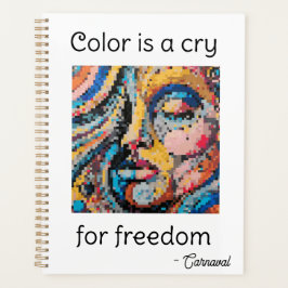 鮮やかなピクセル爆発 - 色は自由への叫び プランナー手帳