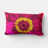 鮮やかなピンクおよび赤 ランバークッション (裏面)