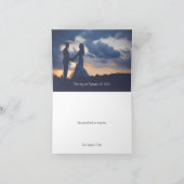 鮮やかなピンクとパープルの春のバラ サンキューカード (内部)