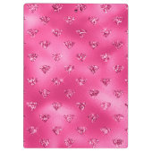 鮮やかなピンクのグラムスパークリダイヤモンド クリップボード (裏面)