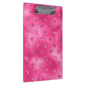 鮮やかなピンクのグラムスパークリダイヤモンド クリップボード (右)