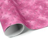 鮮やかなピンクのグラムスパークリダイヤモンド ラッピングペーパー (ロールコーナー)
