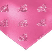 鮮やかなピンクのグラムスパークリーのダイヤモンドパターン テーブルクロス (アングル)
