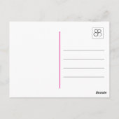 鮮やかなピンクのコスモスの花と蜂はがき ポストカード (裏面)