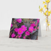 鮮やかなピンクのサボテンの花 | あなたを想って オーダーメイド カード (黄色い花)