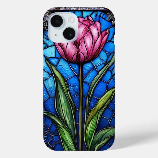 鮮やかなピンクのチューリップ Case-Mate iPhoneケース (裏面)