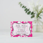 鮮やかなピンクのトロピカルハイビスカスの花 名刺 (スタンド正面)