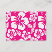 鮮やかなピンクのトロピカルハイビスカスの花 名刺 (裏面)