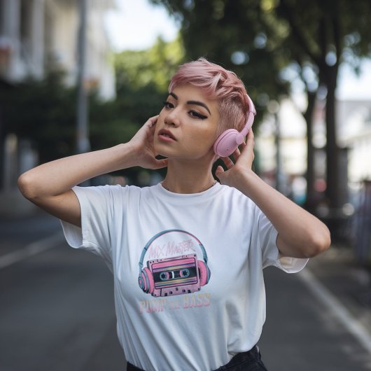 鮮やかなピンクのミックスマスターTシャツ Tシャツ