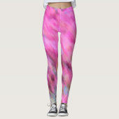 鮮やかなピンクの印象派の芸術 レギンス (正面)