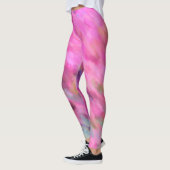 鮮やかなピンクの印象派の芸術 レギンス (左)