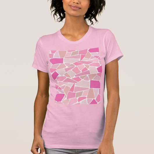 鮮やかなピンクの抽象画 Tシャツ (正面)