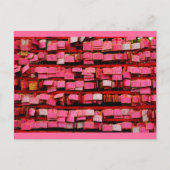 鮮やかなピンクの日本絵馬 ポストカード (正面)