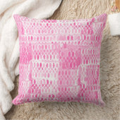 鮮やかなピンクの水彩レースパターン（女の子向け） クッション (ブランケット)