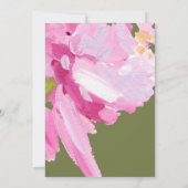 鮮やかなピンクの水彩花柄の結婚式招待状 招待状 (裏面)