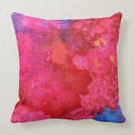 鮮やかなピンクの熱い同世代の人の抽象芸術 クッション