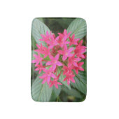鮮やかなピンクの熱帯花バスマット バスマット (正面縦)