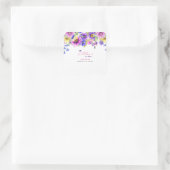 鮮やかなピンクの紫の野花が途中#4 スクエアシール (バッグ)