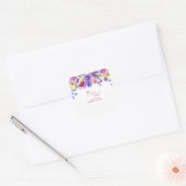 鮮やかなピンクの紫の野花が途中#4 スクエアシール (封筒)