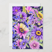 鮮やかなピンクの紫の野花が途中#6 招待状 (裏面)