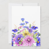 鮮やかなピンクの紫の野花が途中#9 招待状 (裏面)