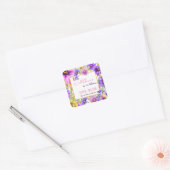 鮮やかなピンクの紫色の野生の花が開花#2 スクエアシール (封筒)