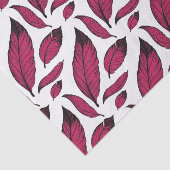 鮮やかなピンクの羽パターン 薄葉紙 (詳細)