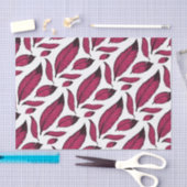 鮮やかなピンクの羽パターン 薄葉紙 (クラフト)