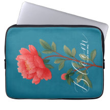 鮮やかなピンクの芍薬の植物タイポグラフィ