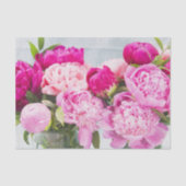 鮮やかなピンクの芍薬の油絵効果 薄葉紙 (正面)