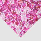 鮮やかなピンクの芍薬の花柄のティッシュペーパー 薄葉紙 (詳細)