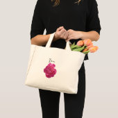 鮮やかなピンクの芍薬の花 カスタマイズ可能 ミニトートバッグ (正面(商品))