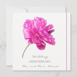 鮮やかなピンクの芍薬 アニバーサリー どんな年でも 招待状