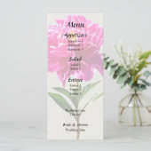 鮮やかなピンクの芍薬 メニュー (スタンド正面)