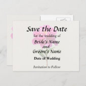 鮮やかなピンクの芍薬 案内ポストカード (正面/裏面)