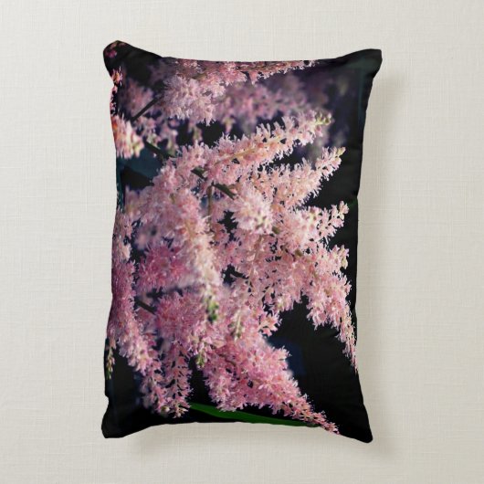 鮮やかなピンクの花が閉まる アクセントクッション (裏面(縦))