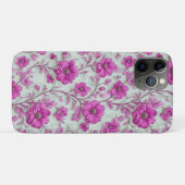 鮮やかなピンクの花柄　マゼンタの花 Case-Mate iPhoneケース (裏面(横))