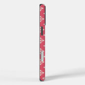 鮮やかなピンクの花柄+幾何学模様の花 Case-Mate iPhoneケース (裏面 / 右)