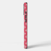 鮮やかなピンクの花柄+幾何学模様の花 Case-Mate iPhoneケース (裏面 / 左)